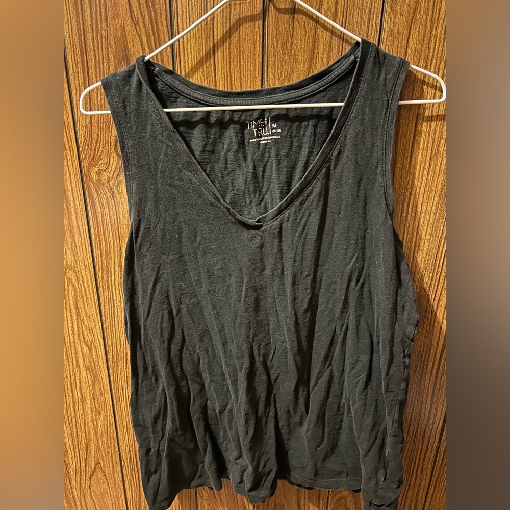 Time and tru Black sleeveless Tank Top